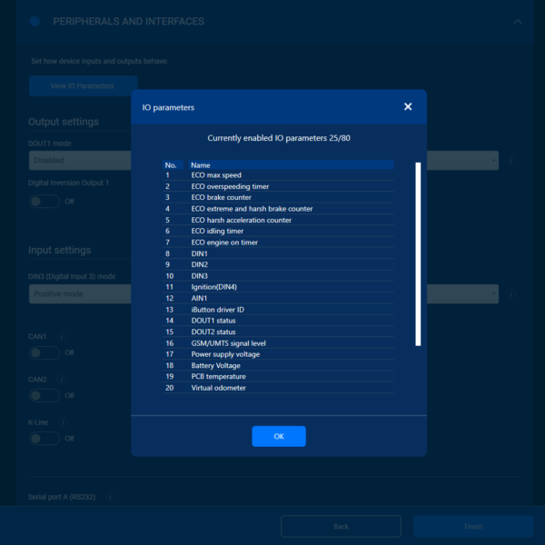 Device Center - configuration screen - 7